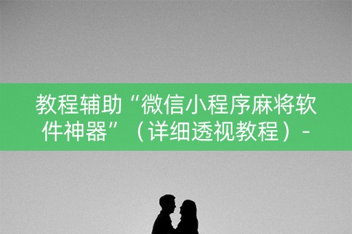 教程辅助“微信小程序麻将软件神器”（详细透视教程）-哔哩哔哩