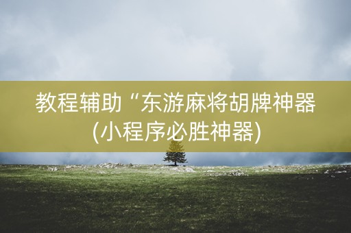 教程辅助“东游麻将胡牌神器(小程序必胜神器)