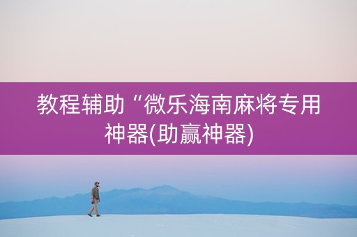教程辅助“微乐海南麻将专用神器(助赢神器)