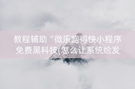 教程辅助“微乐跑得快小程序免费黑科技(怎么让系统给发好牌)
