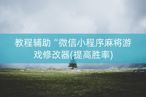 教程辅助“微信小程序麻将游戏修改器(提高胜率)