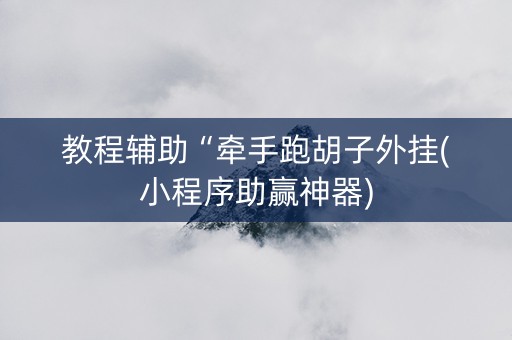 教程辅助“牵手跑胡子外挂(小程序助赢神器)