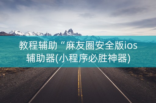 教程辅助“麻友圈安全版ios辅助器(小程序必胜神器)