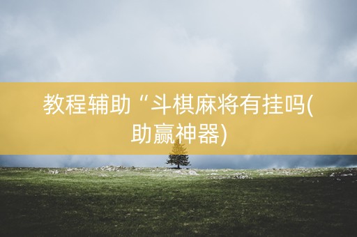 教程辅助“斗棋麻将有挂吗(助赢神器)