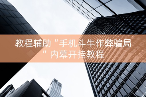 教程辅助“手机斗牛作弊骗局”内幕开挂教程