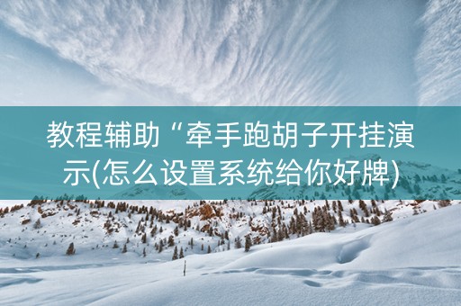教程辅助“牵手跑胡子开挂演示(怎么设置系统给你好牌)