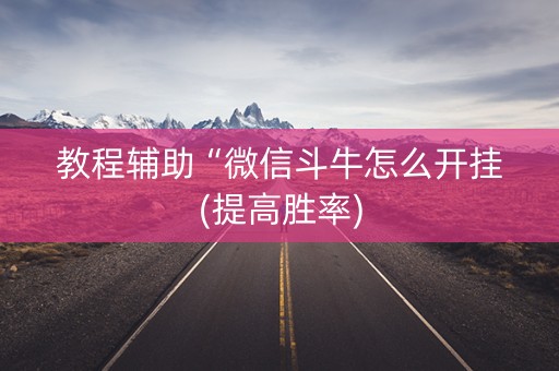 教程辅助“微信斗牛怎么开挂(提高胜率)