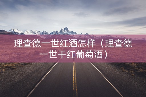 理查德一世红酒怎样（理查德一世干红葡萄酒）