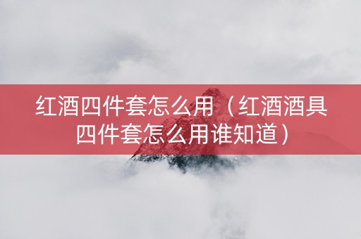 红酒四件套怎么用（红酒酒具四件套怎么用谁知道）