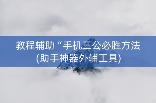 教程辅助“手机三公必胜方法(助手神器外辅工具)