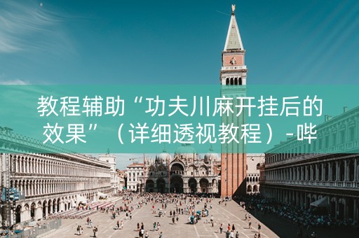 教程辅助“功夫川麻开挂后的效果”（详细透视教程）-哔哩哔哩