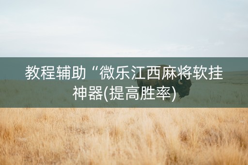 教程辅助“微乐江西麻将软挂神器(提高胜率)