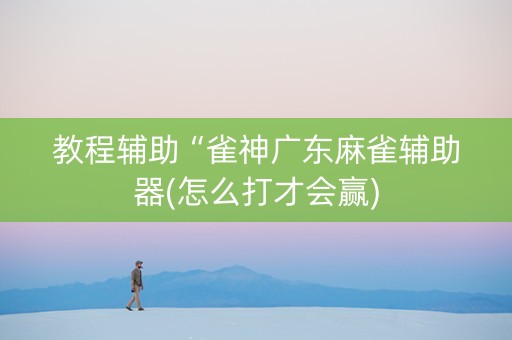 教程辅助“雀神广东麻雀辅助器(怎么打才会赢)
