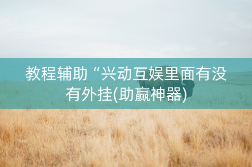 教程辅助“兴动互娱里面有没有外挂(助赢神器)