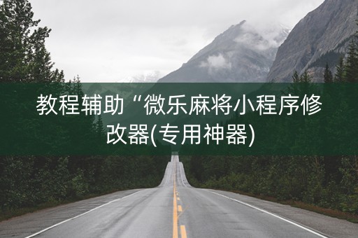教程辅助“微乐麻将小程序修改器(专用神器)