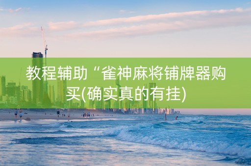 教程辅助“雀神麻将铺牌器购买(确实真的有挂)