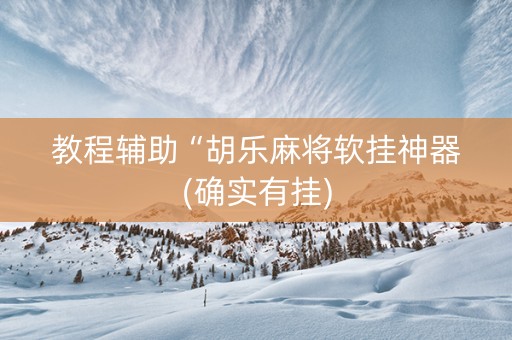 教程辅助“胡乐麻将软挂神器(确实有挂)