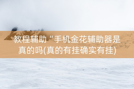 教程辅助“手机金花辅助器是真的吗(真的有挂确实有挂)