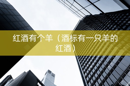 红酒有个羊（酒标有一只羊的红酒）