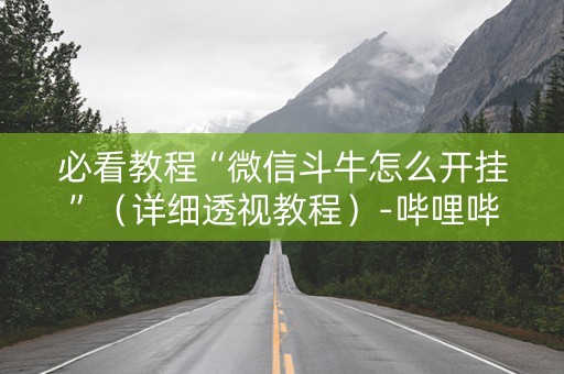 必看教程“微信斗牛怎么开挂”（详细透视教程）-哔哩哔哩