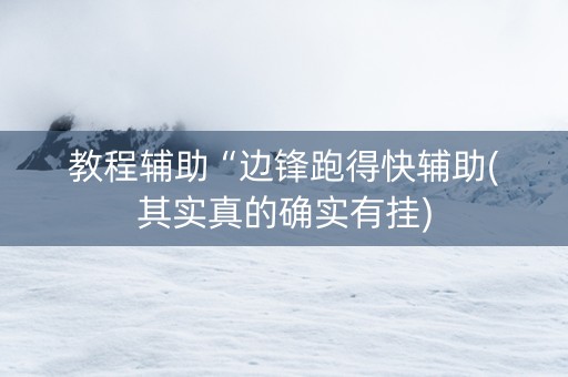 教程辅助“边锋跑得快辅助(其实真的确实有挂)