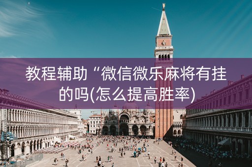教程辅助“微信微乐麻将有挂的吗(怎么提高胜率)