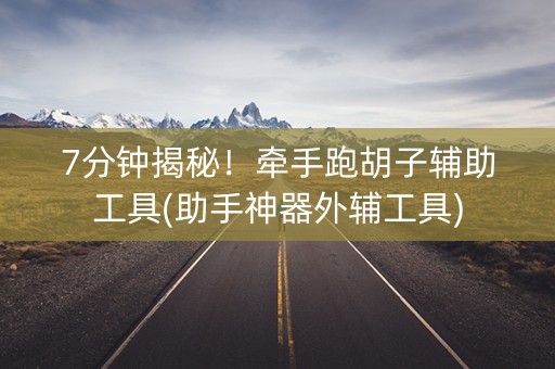 7分钟揭秘！牵手跑胡子辅助工具(助手神器外辅工具)