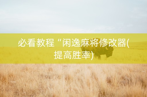 必看教程“闲逸麻将修改器(提高胜率)