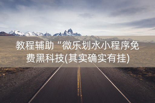 教程辅助“微乐划水小程序免费黑科技(其实确实有挂)