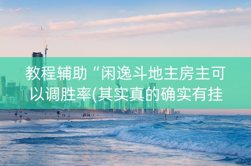 教程辅助“闲逸斗地主房主可以调胜率(其实真的确实有挂)