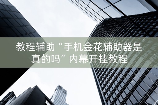 教程辅助“手机金花辅助器是真的吗”内幕开挂教程