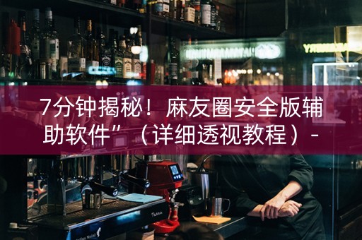 7分钟揭秘！麻友圈安全版辅助软件”（详细透视教程）-哔哩哔哩