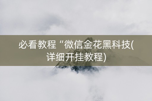 必看教程“微信金花黑科技(详细开挂教程)