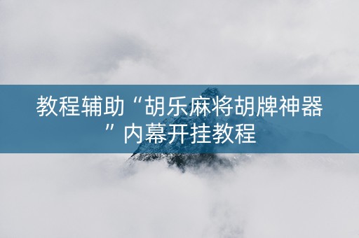 教程辅助“胡乐麻将胡牌神器”内幕开挂教程