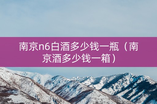 南京n6白酒多少钱一瓶（南京酒多少钱一箱）