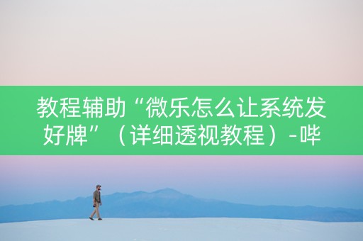 教程辅助“微乐怎么让系统发好牌”（详细透视教程）-哔哩哔哩