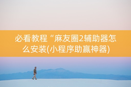 必看教程“麻友圈2辅助器怎么安装(小程序助赢神器)