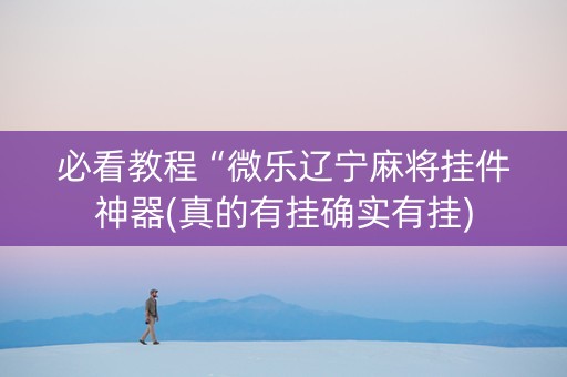 必看教程“微乐辽宁麻将挂件神器(真的有挂确实有挂)