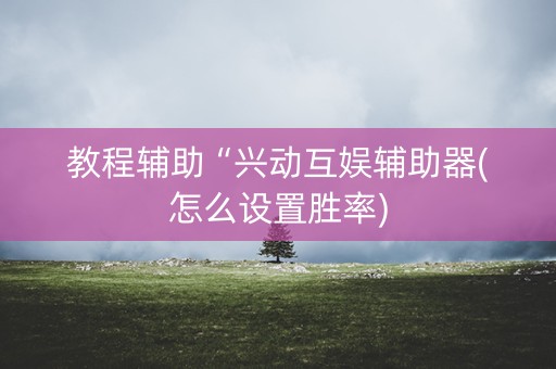 教程辅助“兴动互娱辅助器(怎么设置胜率)
