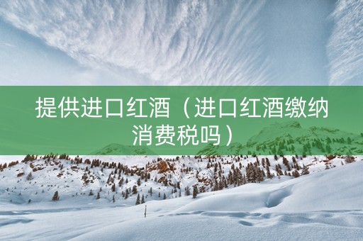 提供进口红酒（进口红酒缴纳消费税吗）