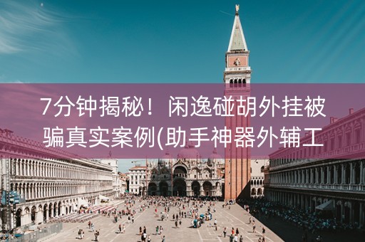 7分钟揭秘！闲逸碰胡外挂被骗真实案例(助手神器外辅工具)
