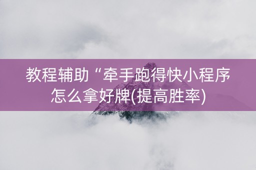 教程辅助“牵手跑得快小程序怎么拿好牌(提高胜率)