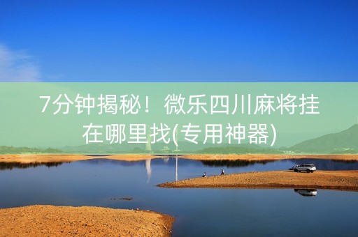 7分钟揭秘！微乐四川麻将挂在哪里找(专用神器)