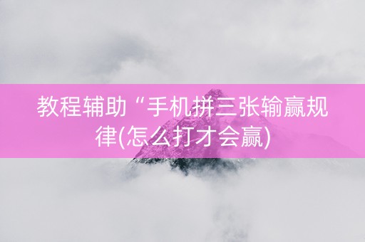 教程辅助“手机拼三张输赢规律(怎么打才会赢)