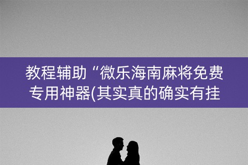 教程辅助“微乐海南麻将免费专用神器(其实真的确实有挂)
