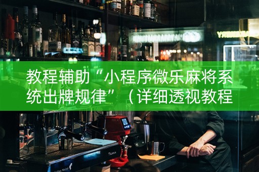 教程辅助“小程序微乐麻将系统出牌规律”（详细透视教程）-哔哩哔哩