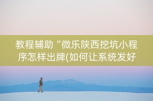 教程辅助“微乐陕西挖坑小程序怎样出牌(如何让系统发好牌)