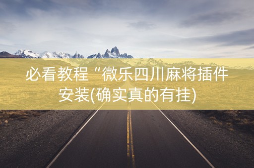 必看教程“微乐四川麻将插件安装(确实真的有挂)