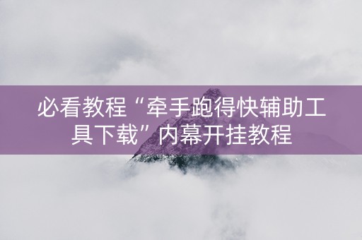 必看教程“牵手跑得快辅助工具下载”内幕开挂教程