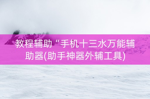 教程辅助“手机十三水万能辅助器(助手神器外辅工具)